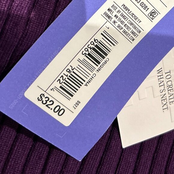 NWT Future Collective Purple Twisted Back Sweater Cutouts Modern Retro Minimalis - Picture 7 of 9